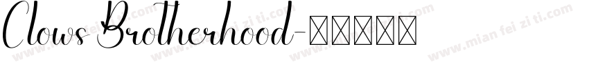 Clows Brotherhood字体转换